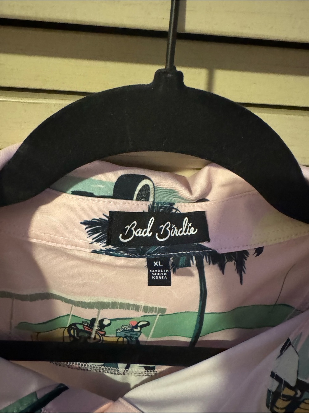 Bad Birdie Pink Golf Cart & Palm Kids Polo - Picture 3 of 3